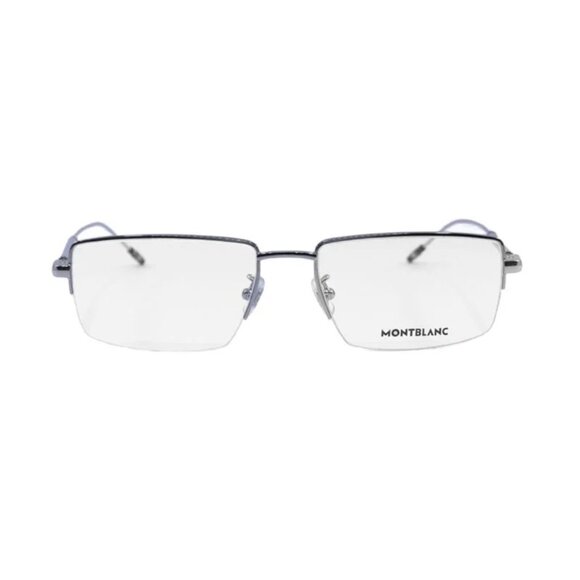 NEW  MONTBLANC EYEGLASSES SILVER MEN EYEWEAR MONTBLANC MB0113O 001 - Picture 2 of 3